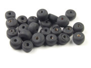 Perlen,  Minidonuts, 5x3 mm, schwarz