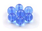 Perlen aus Kristallglas, rund,  8mm, ozeanblau
