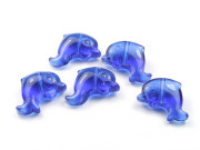Perlen aus Glas: Delphine, ozeanblau