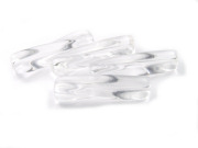 Stäbchenperlen aus Kristallglas, 30x8 mm, transp