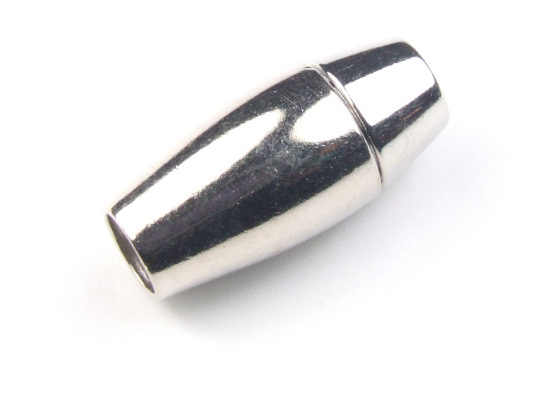 Magnetverschluss, Oval, fr 5 mm, versilbert