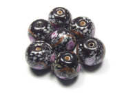 Glasperle , 12 mm, schwarz