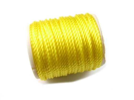 Nylon Schmuckband, 1 mm, neon-gelb