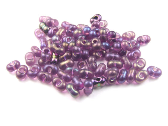Farfalle Perlen, 6x3 mm, violett AB