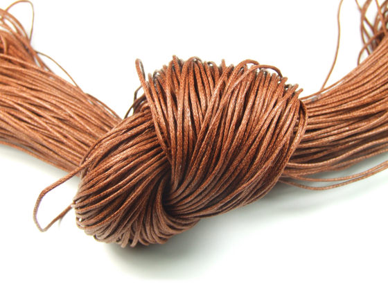 Baumwollband, gewachst, 1,0 mm, Siena Braun
