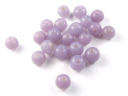 Glasperlen, rund,  6 mm, milky purple