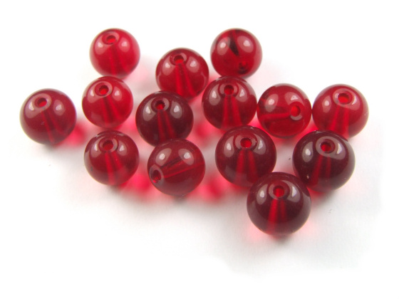 Perlen aus Kristallglas, rund,  8mm, rot