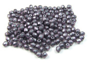 Glasschliffperlen, bhmisch, 4mm, stony violet