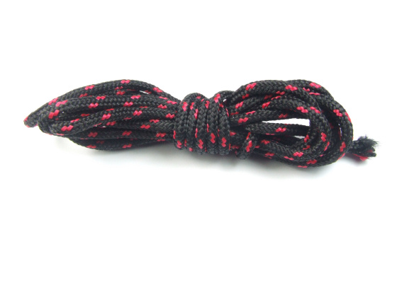 Schmuckband, Segeltau, 3 mm, schwarz-rot
