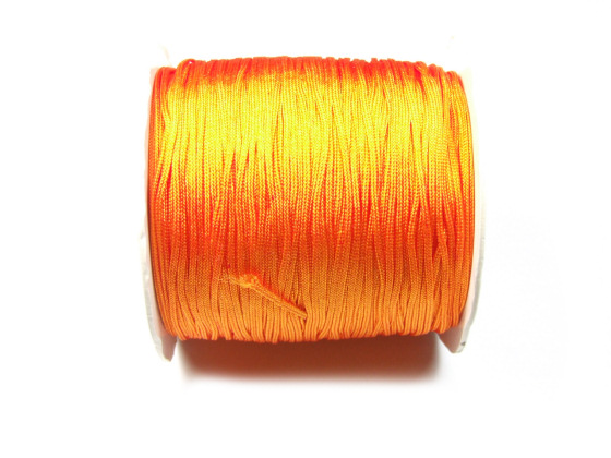 Nylon Schmuckband, 0,8 mm, soft orange