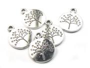 Anhnger, Tree of Life, 18x15 mm, silberfarben