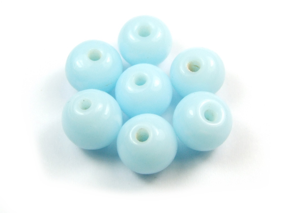 Perlen aus Glas, 8mm, trkisblau