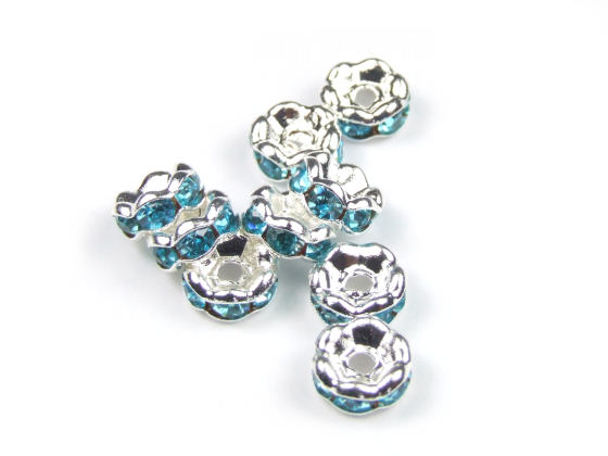 Strassrondelle, 6mm, t�rkis