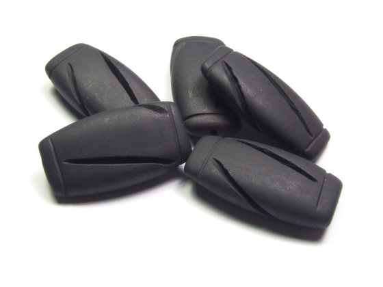 Lavaperlen, flaches Oval,  30x15   mm