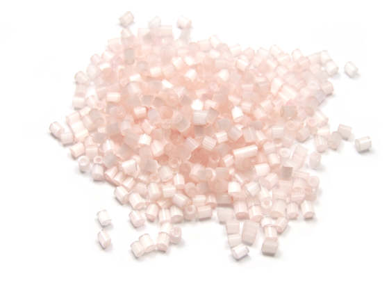 Rocailles, 2.5 mm, Seidenglanz, 2-cut, rosé