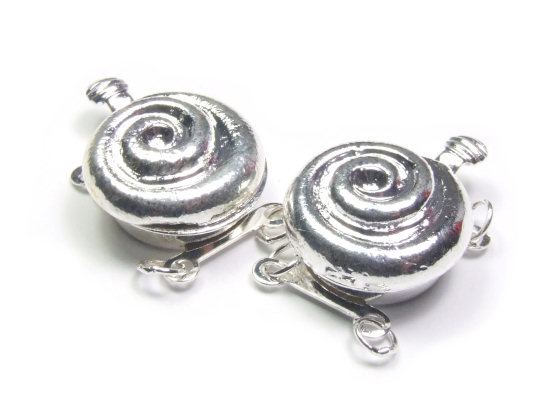 Schmuckverschluss , Schnecke - versilbert