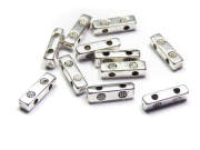 Metallspacer, St�bchen, 10x3 mm, 2 Loch