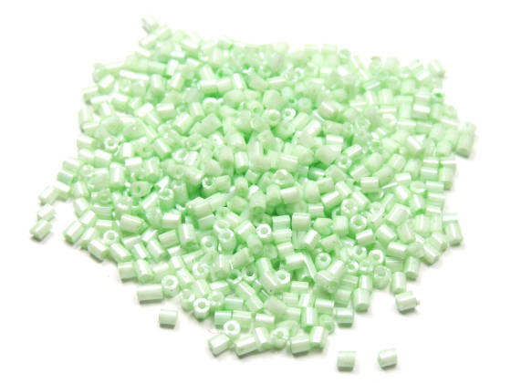 Rocailles, 2.5mm, Glanz, 2-cut, gr�n
