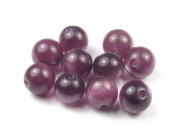 CatEye Glasperlen, dark violet, rund, 8 mm