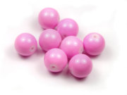 Perlen aus Glas, 12 mm, opak-pink