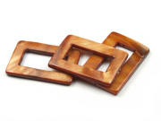 Rechtecke aus Perlmutt, 20x30 mm, bronze