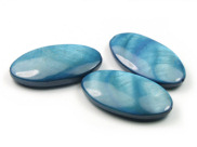Perlen aus Perlmutt, Horseeye, 16x30 mm, aqua