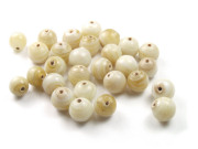 Glasperlen, 8 mm, creme-creme