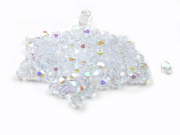 Glasschliffperlen, 3 mm, himmelblau AB