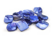 Muschelperlen, Nuggets, gro�, blau