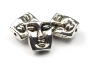 Metallperlen, Maske, 12x10 mm