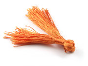 Quaste, Textil, schlicht, orange