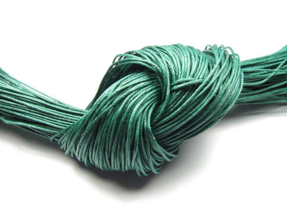 Baumwollband, gewachst, 1,0 mm, dunkelgrn