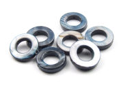 Perlen aus Perlmutt, 15 mm, schwarz