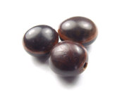 Perlen, Palmholzsamen, 16 mm, coffee