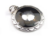 Emaille Anh�nger ,  36 mm, schwarz