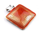 Emaille Anh�nger, Serie Greco, 40x40 mm, orange