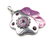 Emaille Anh�nger , 45 mm, lila
