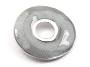 Emailleschmuck , 45 mm, silbergrau