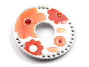 Emaille Anh�nger ,  50 mm, orange