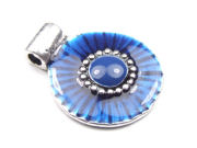 Emaille Anh�nger , 25 mm, blau
