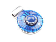 Emaille Anh�nger , 20 mm, blau