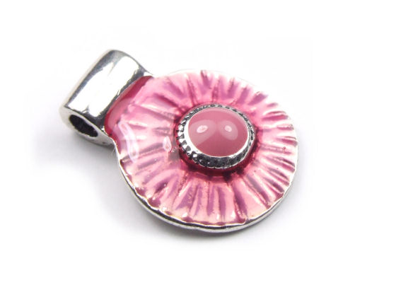 Emaille Anhänger, 20 mm, rosé