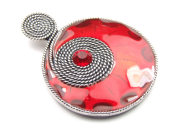 Emaille Anh�nger , 45 mm, rot