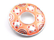 Emailleschmuck , 45 mm, orange