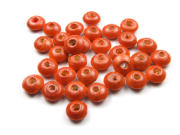 Holzperlen, Scheiben, 8x4 mm, orange
