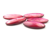 Muschelperlen, Horse Eye klein, 10x30 mm, beere