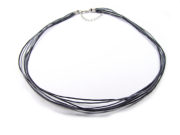 B�ndchenkette, schlicht, schwarz