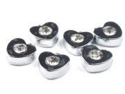 Anh�nger 'Herz', mit Stra�stein, 10 mm