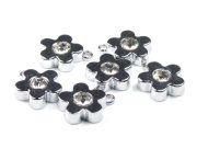 Anh�nger 'Blume', mit Stra�stein, 10 mm