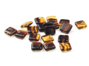 Glasperle  6x6 mm, getigert